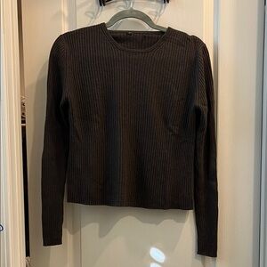🧋Vintage Ribbed Brown Long Sleeve Top 3/$22
